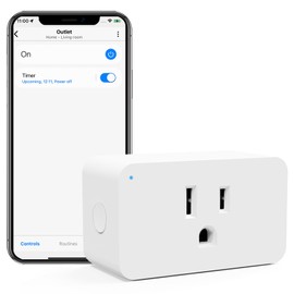 Zwave Smart Plug 800 Series Zwave Outlet Built-in Repeater Range Extender, Mini Zwave Plug Work with SmartThings, Wink, Alexa, Google Assistant, Z-Wave Hub Required, FCC and ETL Listed, 1875W