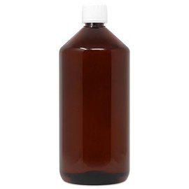 DistrEbution Empty Bottle Laboratory Bottle 1000 ml Brown with Lid Food Safe