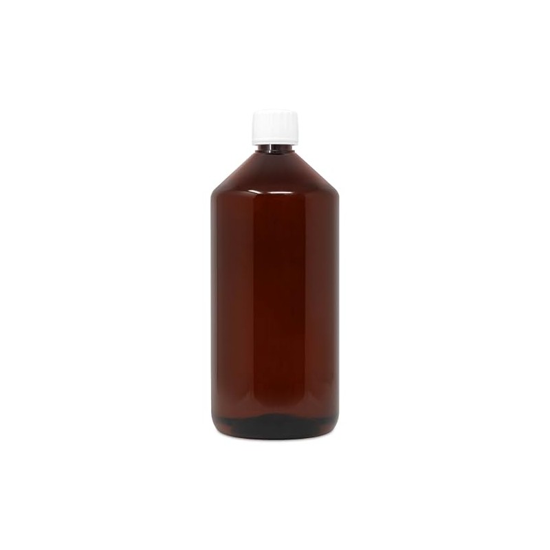 DistrEbution Empty Bottle Laboratory Bottle 1000 ml Brown with Lid