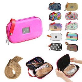 RemeeHi Bolsa de almacenamiento para peluca de encaje de pelo con bolsillos para accesorios pequeños G102