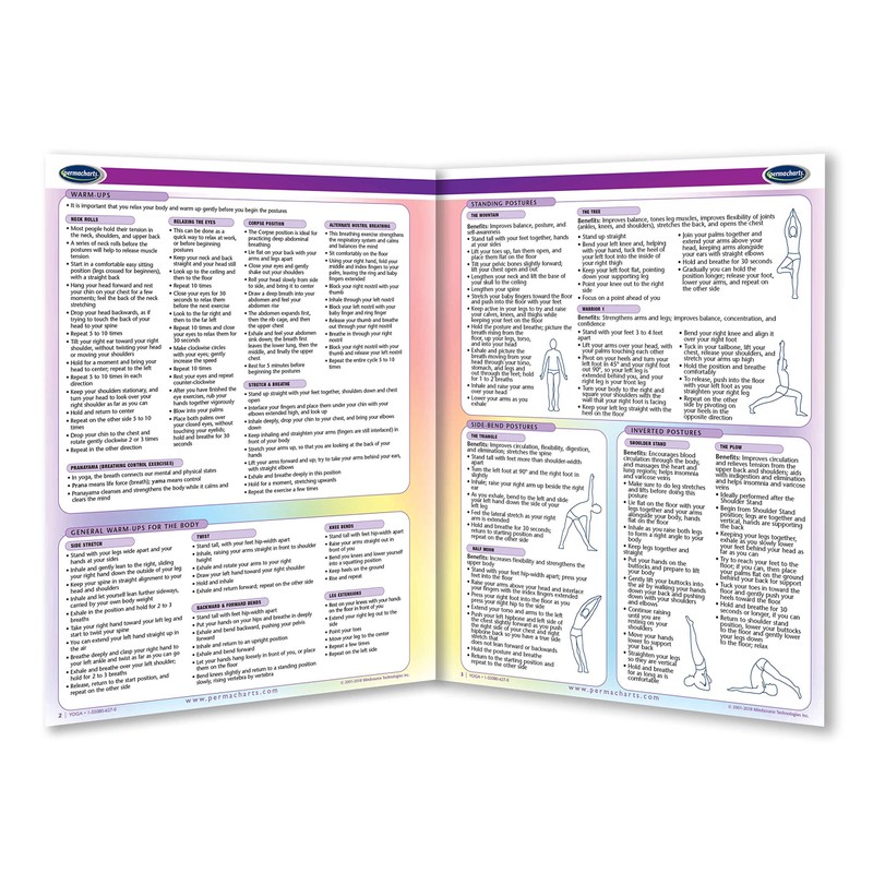 Yoga Guide - Fitness Quick Reference Guide by Permacharts