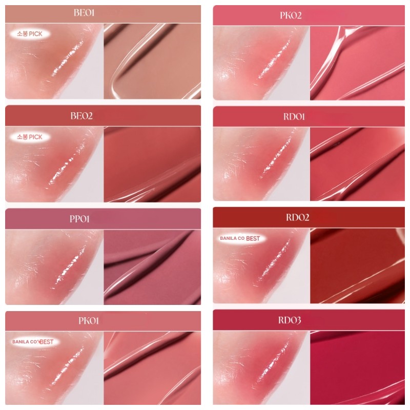 BANILA CO Glow Veil Tint 3.8g*2ea, Color1#$%Color2:PK01 Nudy Near-BE01 Lavish