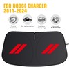 Windshield Sun Shade for Dodge Charger 2011-2024, 300T Silver Sun