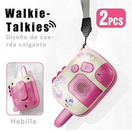 Walkie Talkies para Niños, Juguetes de Unicornio, Incluye Dos Correas para la Muñeca, para niños y niñas de 4 5 6 7 8 años Regalo de cumpleaños de Nav