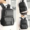 CHAO RAN Leather Backpack For Men Business Laptop Backpack Waterproof