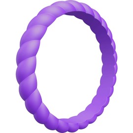 Anillos ThunderFit de bodas de silicona, giratorios delgados, apilables, de 2.5 mm de ancho y 2 mm de grosor, para mujer, 3.5 - 4 (14.9mm), Silicona