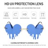 BOJOD Gafas de sol con forma de corazón para mujer,