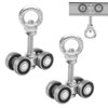 BIAXJUNY 4 Wheel Trolley Assembly Rollers, Silent Strut Trolley, Solid