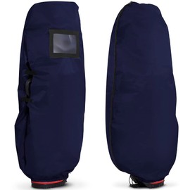 PYKES PEAK Ultra Lightweight 12 Colors Golf Travel Cover [Fits 9.5 Type / 48 Inch] Golf Bag Caddy Bag Cover Foldable Stylish Men's Women's PP-GOLF Series Pikes Peak [NAVY]
