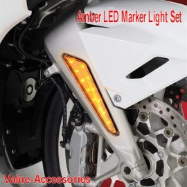 Show Chrome, Amber LED Fork Marker Lights, Honda GL1800 Gold Wing 2018+, 52-952A