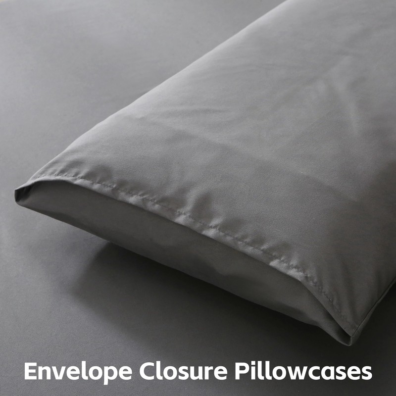 LINENOVA Queen Fitted Sheet Set – 3-Piece Ultra Soft 1800TC
