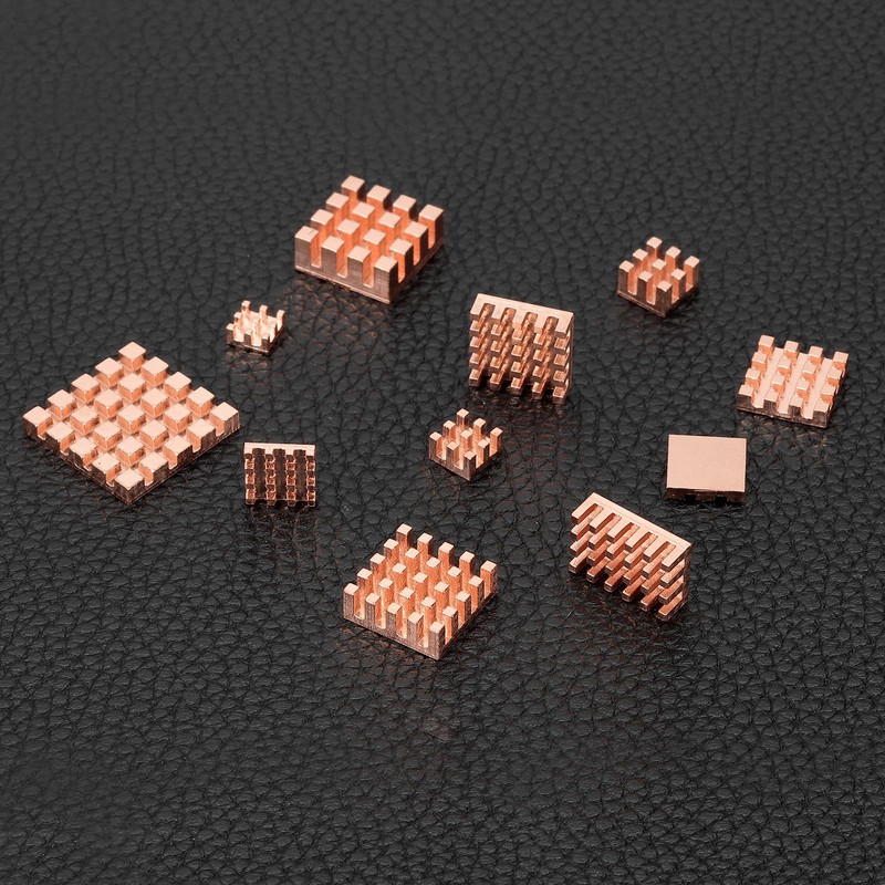 PATIKIL Copper Heatsink 8x8x2mm, 4 Pcs Heat Sink Cooler Radiator