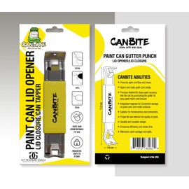 CanBiteUSA Versatile Metal Paint Can Open/Bite/Close Multi-Functional Tool with Magnet in Yellow