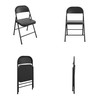 COSCO SmartFold All-Steel Folding Chair, 4-Pack, Black