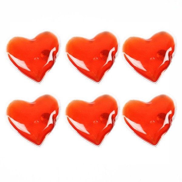 eBuyGB Pack of 6 Reusable Instant Gel Hand Warmer (Red
