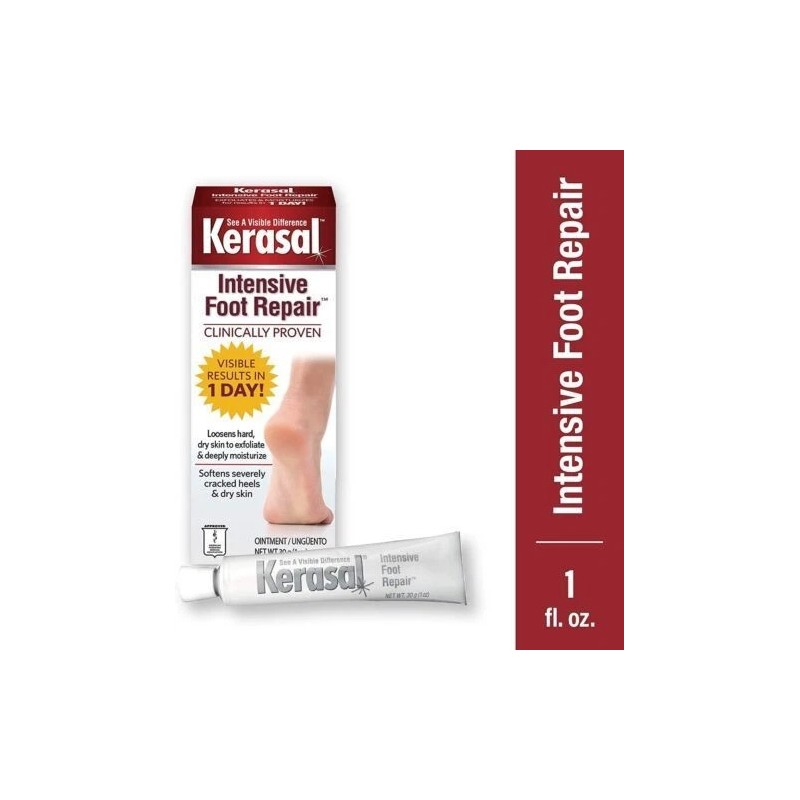 Kerasal One Step Exfoliating Moisturizer Foot Therapy Ointment Fast Results