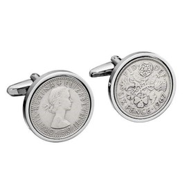 1967 Birthday - 1967 England Cufflinks - Perfect English Sixpence