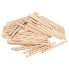 uxcell 50Pcs 5/16" x 4-5/16" Wooden Dowel Pins, Wood Dowels Rods, Furniture Woodworking Grooved Fluted Pin, Wooden Dowels Fluted for Craft, DIY Projects