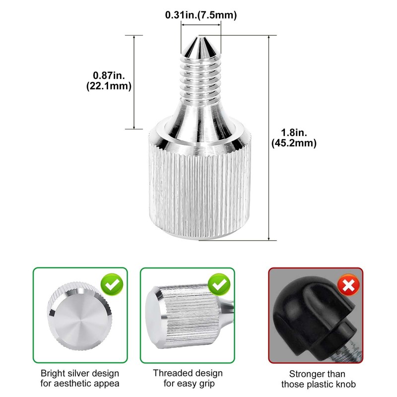 Fixing Attachment Screw Compatible with KitchenAid Bowl-Lift/Tilt-Head Mixer Accessories