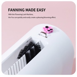 ANNAFRIS Eyelash Flowering Machine Lash Fan Maker Eyelash Separator Root Splitter Lash Fanning Machine(White)