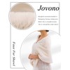 Jovono Women's Bridal Wedding Faux Fur Scarf Wrap Bridal Fur
