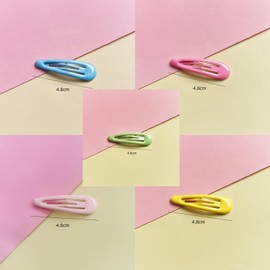 20Pcs Cute Colorful Snap Hair Clips for Girls 2 Inch Non-slip Metal Hair Barrettes for Kids Toddlers Teens Women Hair Accessories(Macaron Colors)