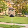 Liitrton 74.5" Bird Feeder Pole Stand, Adjustbale Shepherds Hooks for