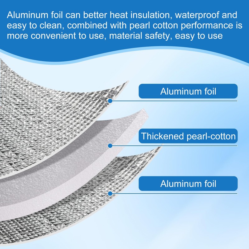 moonoom Water Heater Blanket Insulation Wrap,9.8ftx 15.7in Aluminum Foil Hot