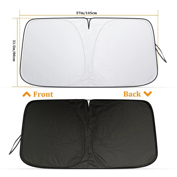 DONWELL Lexus Car Sun Shade Visor-Foldable UV Heat Block Shield