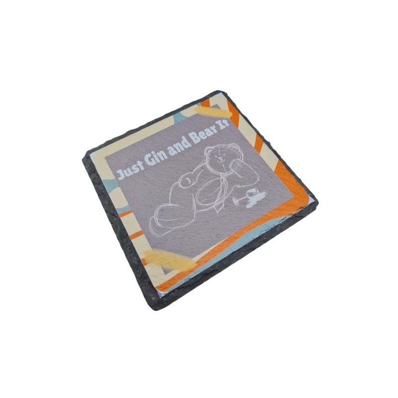 Just Gin and Beart It Funny Coaster (uv36-slco-gandbit)