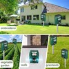 2 Pack Solar Ultrasonic Animal Repellent Outdoor, Motion Activated Cat