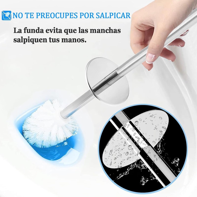 Cepillo para Inodoro de Acero Inoxidable 360° – Juego 2