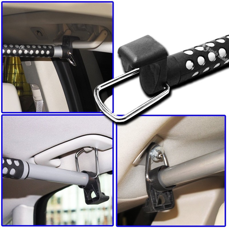 Zento Deals Heavy Duty Expandable Clothes Bar Car Hanger Rod-