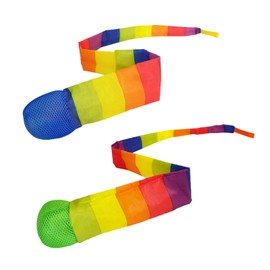 Boono Rainbow Toss, Fluttery Balls, Set of 2, Outdoor Play, Tossing, Park Goods, Parent-child Play (37.4 inches (95 cm) x 2 Pieces (Blue & Green))