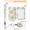 Uniclife Floral Sliding Badge Holder White Flower Plastic Case with