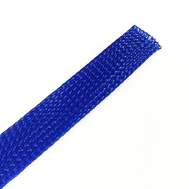 Electriduct Expandable Braid Sleeving | Polyester High Flame Retardant Flexible Cable Mesh Sleeve | 1/4" - 100 Feet (Blue)