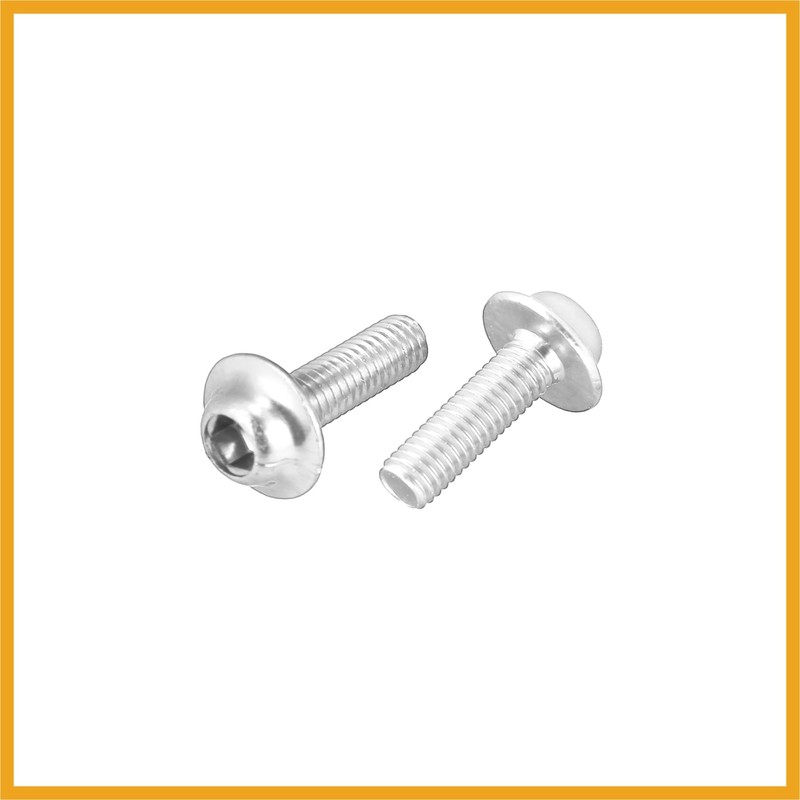 Partuto 20pcs M5 5mm Motorcycle Windscreen Screw Fairing Bolt Silver