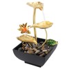 Tabletop Waterfall Fountain 3 Tier Lotus Leaf LED Light Circulating
