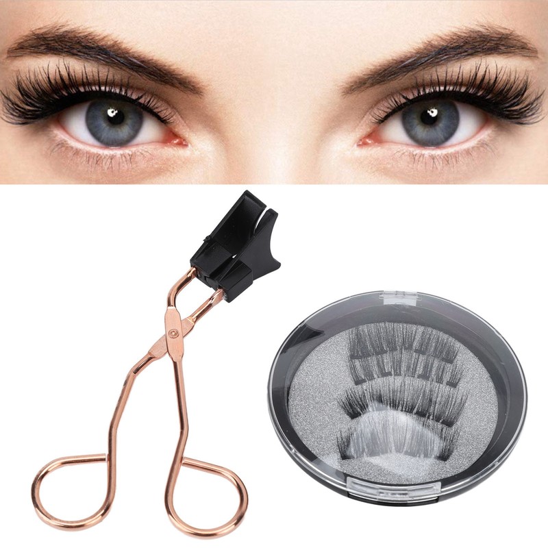 4pcs Magnetic Eyelashes Glue Free Magnetic Eyelash Clip Eyelashes Thick