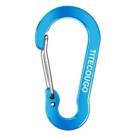 Carabiner, Stylish, Aluminum, D-Ring, Keychain, Snap, Outdoor, Camping Keychain, Fishing, Climbing, Outdoor Activities, Hiking, Camping, Travel, Blue, 4 Ct