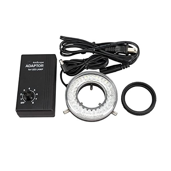 AmScope 64-LED Microscope LED Ring Light with Adapter
