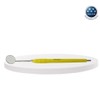 OSUNG Dental Mirror, Softgrip Handle, Cone Socket, Yellow Handle w/mirror