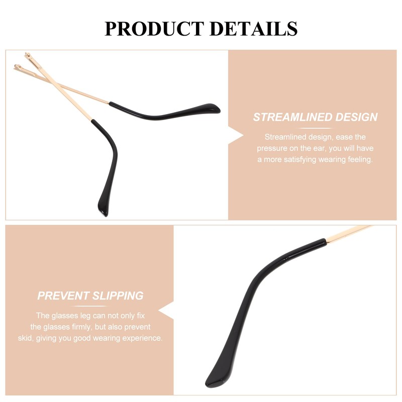 LALAFINA Eyeglass Arms Legs Replacement Metal Glasses Replacement Temple Screw