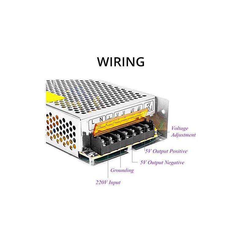 TASVICOO 5V 20A Power Supply 100W Transformer LED Driver for