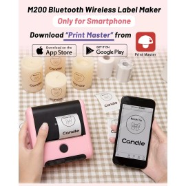 Phomemo M200 Thermal Label Maker Bluetooth 3 Inch Printer with Tape for Labeling