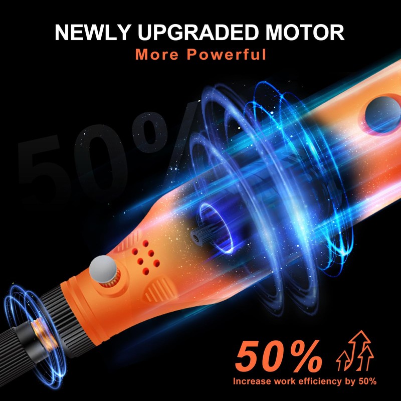 CHOKMAX Mini Cordless Rotary Tool with Work Screen, 3-Speed Grinder