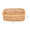 HDKJ Rectangle Small Wicker Baskets for Sundries 3pcs Storage Bins