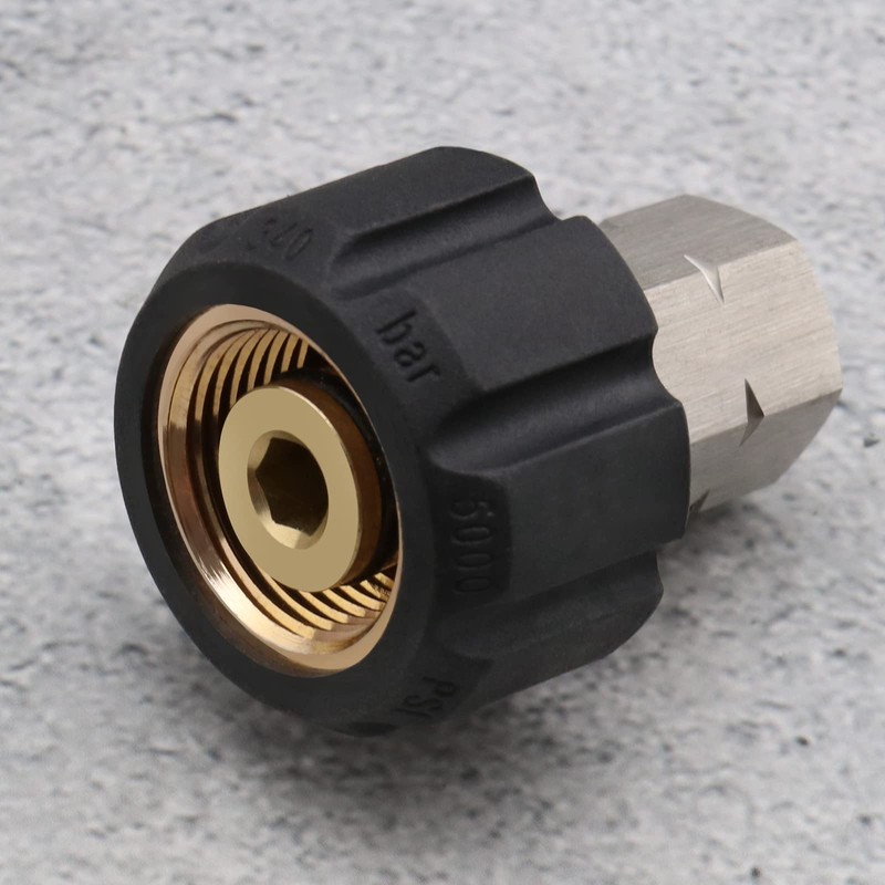 ECSiNG Pressure Washer Adapter, Metric M22 to 1/4" NPT Female