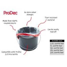ProDec 10 pcs 2.5 litre Recycled Plastic Scuttle Liners for Quick, Mess Free, Water Free Paint Colour Changes, No Hassle Easy Clean Up, Avoids Washing Paint Down Sinks, Compatible Scuttles