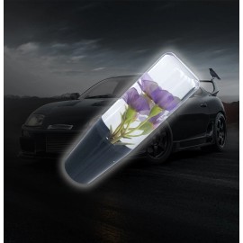 Unbranded Universal 15cm JDM Clear Purple Real Flower Manual Gear Stick Shift Knob